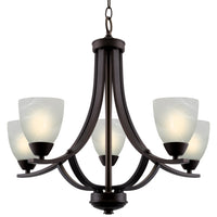 Weston 24" Contemporary 5-Light Large Chandelier