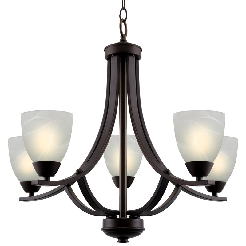Weston 24" Contemporary 5-Light Large Chandelier
