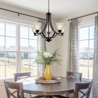 Weston 24" Contemporary 5-Light Large Chandelier