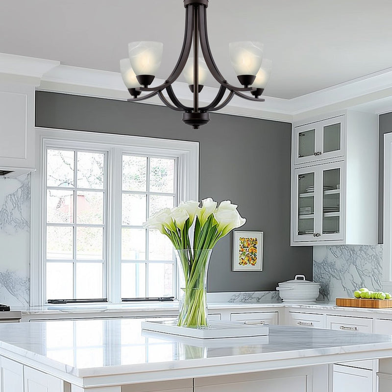 Weston 24" Contemporary 5-Light Large Chandelier