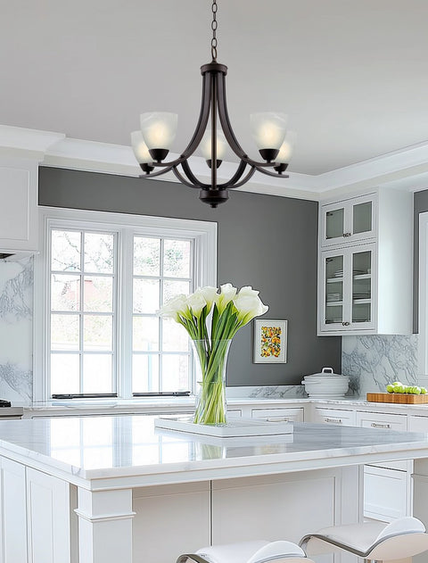 Weston 24" Contemporary 5-Light Large Chandelier