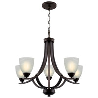 Weston 24" Contemporary 5-Light Large Chandelier