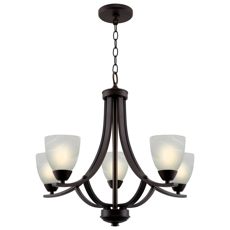 Weston 24" Contemporary 5-Light Large Chandelier
