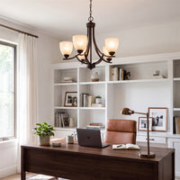 Weston 24" Contemporary 5-Light Large Chandelier