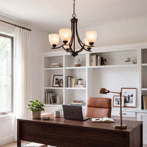 Weston 24" Contemporary 5-Light Large Chandelier