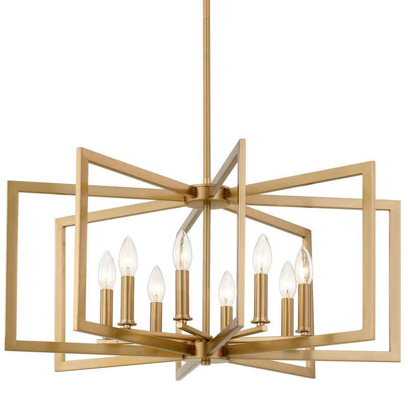Kira Home Glam 27" Modern 8-Light Geometric Chandelier for Kitchen Island
