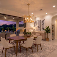 Kira Home Glam 27" Modern 8-Light Geometric Chandelier for Kitchen Island