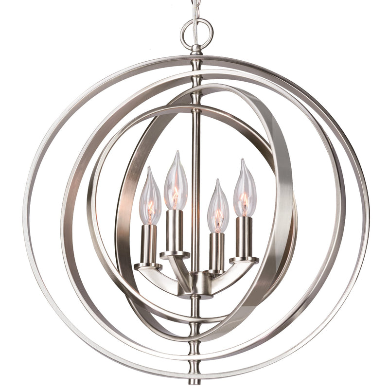 Orbits 21" 4-Light Modern Sphere/Orb Chandelier
