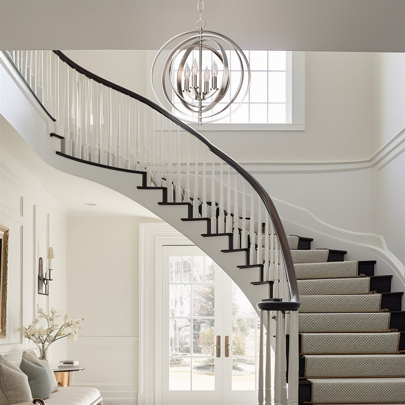 Orbits 21" 4-Light Modern Sphere/Orb Chandelier