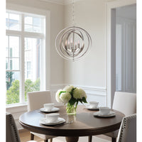 Orbits 21" 4-Light Modern Sphere/Orb Chandelier