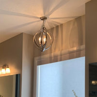 Orbits 21" 4-Light Modern Sphere/Orb Chandelier