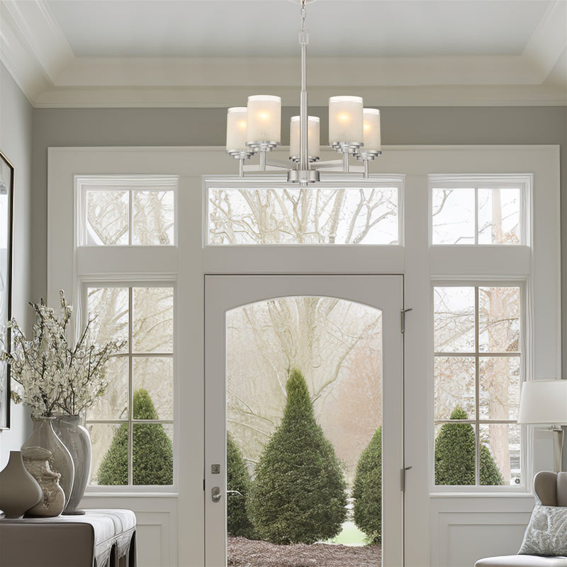 Windsor 19" Modern/Contemporary 5-Light Chandelier