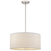 Pearl 18" Modern 3-Light Large Drum Pendant Chandelier