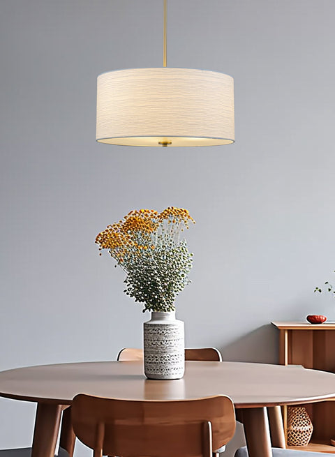 Pearl 18" Modern 3-Light Large Drum Pendant Chandelier
