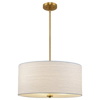 Pearl 18" Modern 3-Light Large Drum Pendant Chandelier