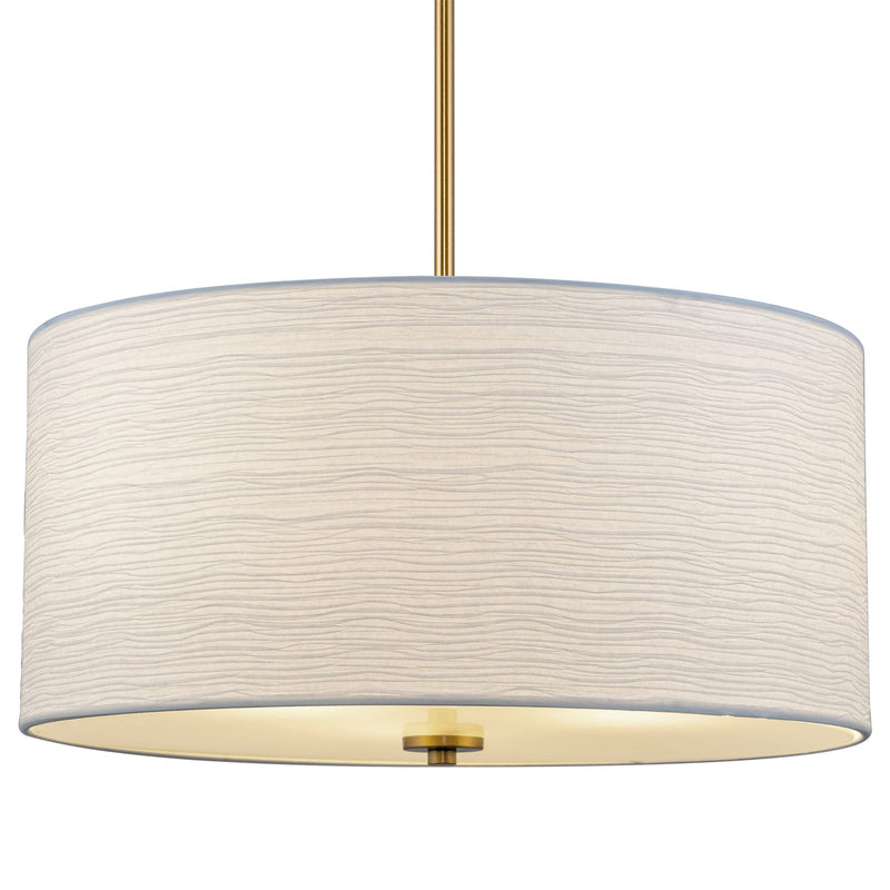 Pearl 18" Modern 3-Light Large Drum Pendant Chandelier