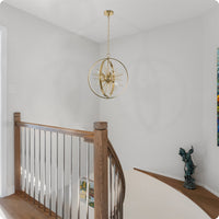 Solaris 22" 6-Light Modern Orb/Globe Sputnik Starburst Chandelier