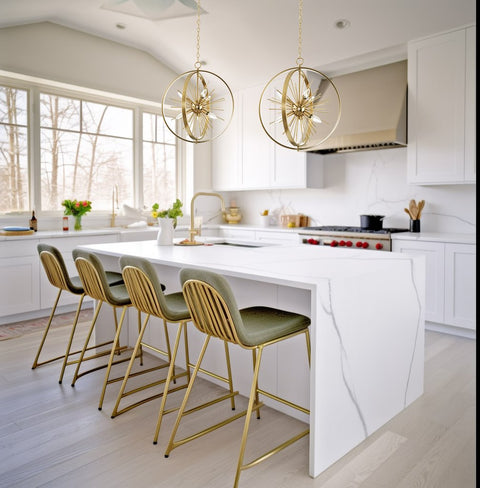 Solaris 22" 6-Light Modern Orb/Globe Sputnik Starburst Chandelier