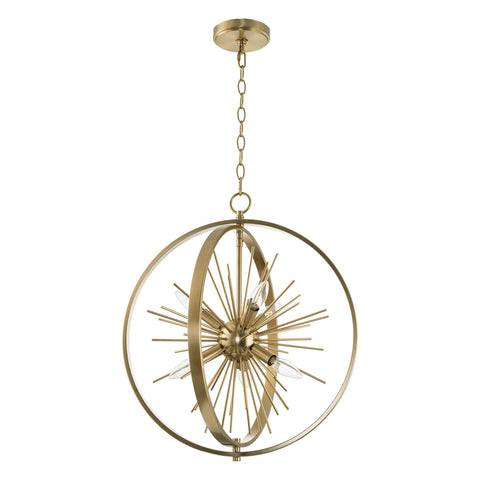 Solaris 22" 6-Light Modern Orb/Globe Sputnik Starburst Chandelier