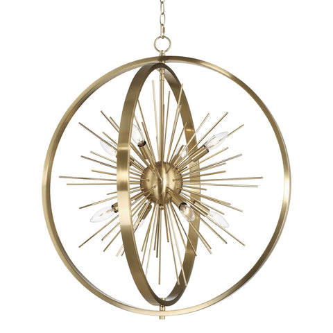Solaris 31" 8-Light Modern Orb/Globe Sputnik Starburst Chandelier
