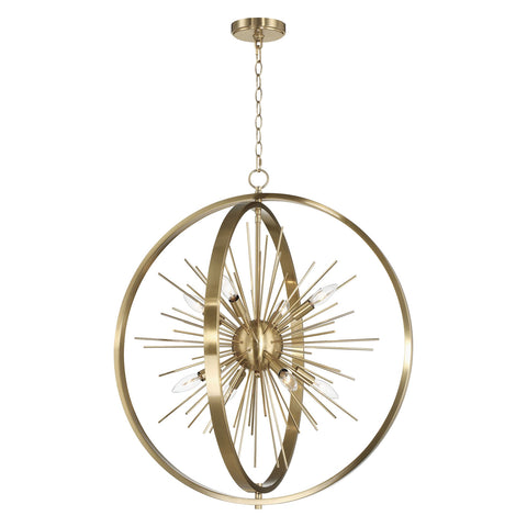 Solaris 31" 8-Light Modern Orb/Globe Sputnik Starburst Chandelier