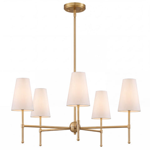 Kira Home Torche 30" Modern 5-Light Chandelier for Kitchen Island