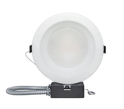 Kira Home 4" Commercial LED (9W / 12W / 15W) Recessed Downlight w/ Baffle Trim, 3-Color Adjust (3000K ~ 5000K), Dimmable w/ Junction Box, Set of 12