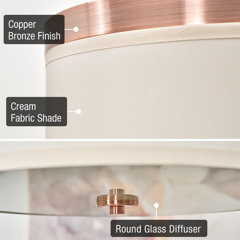 Walker 15" Mid-Century Modern 3-Light Flush Mount Ceiling Light