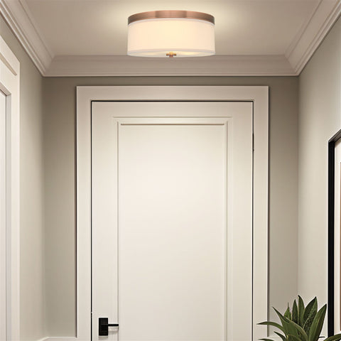 Walker 15" Mid-Century Modern 3-Light Flush Mount Ceiling Light