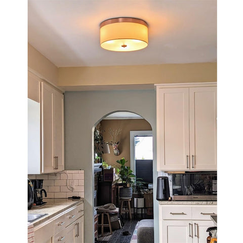 Walker 15" Mid-Century Modern 3-Light Flush Mount Ceiling Light