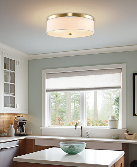 Walker 20" Large Mid-Century Modern 3-Light Flush Mount Ceiling Light