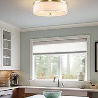 Walker 20" Large Mid-Century Modern 3-Light Flush Mount Ceiling Light