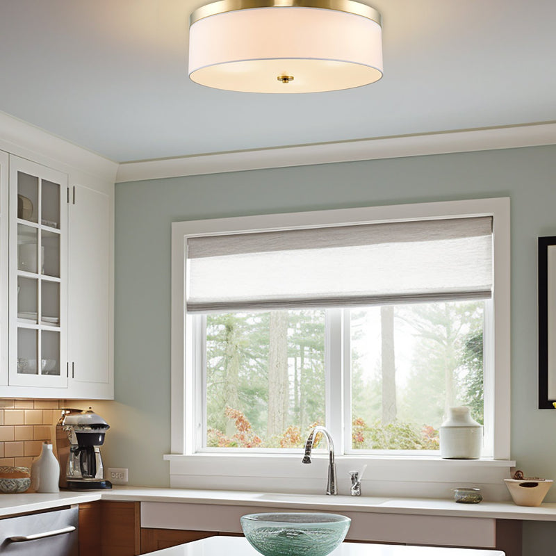 Walker 20" Large Mid-Century Modern 3-Light Flush Mount Ceiling Light