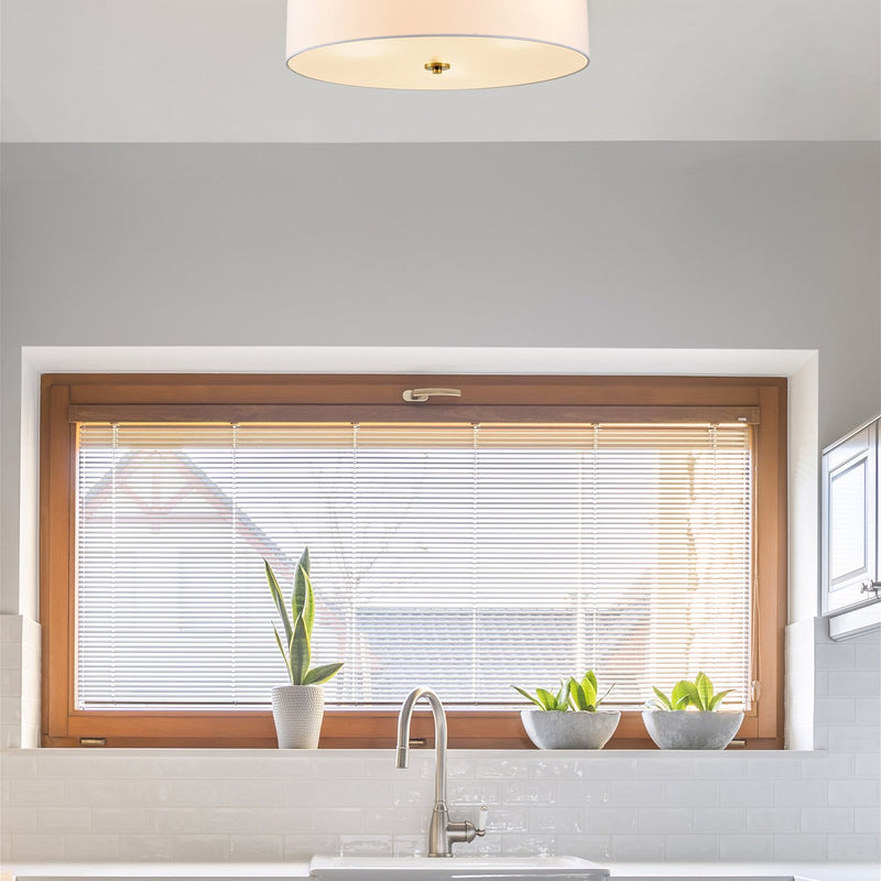 Walker 20" Large Mid-Century Modern 3-Light Flush Mount Ceiling Light