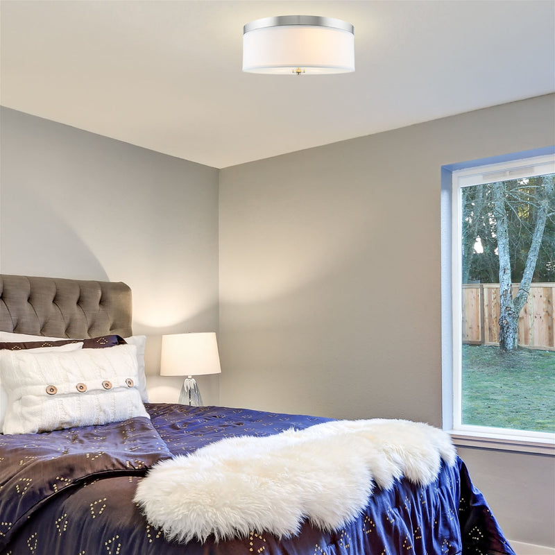 Walker 20" Large Mid-Century Modern 3-Light Flush Mount Ceiling Light