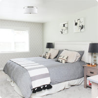 Walker 15" Mid-Century Modern 3-Light Flush Mount Ceiling Light