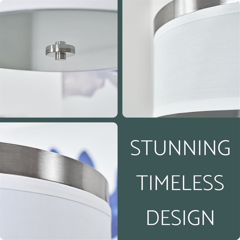 Walker 15" Mid-Century Modern 3-Light Flush Mount Ceiling Light