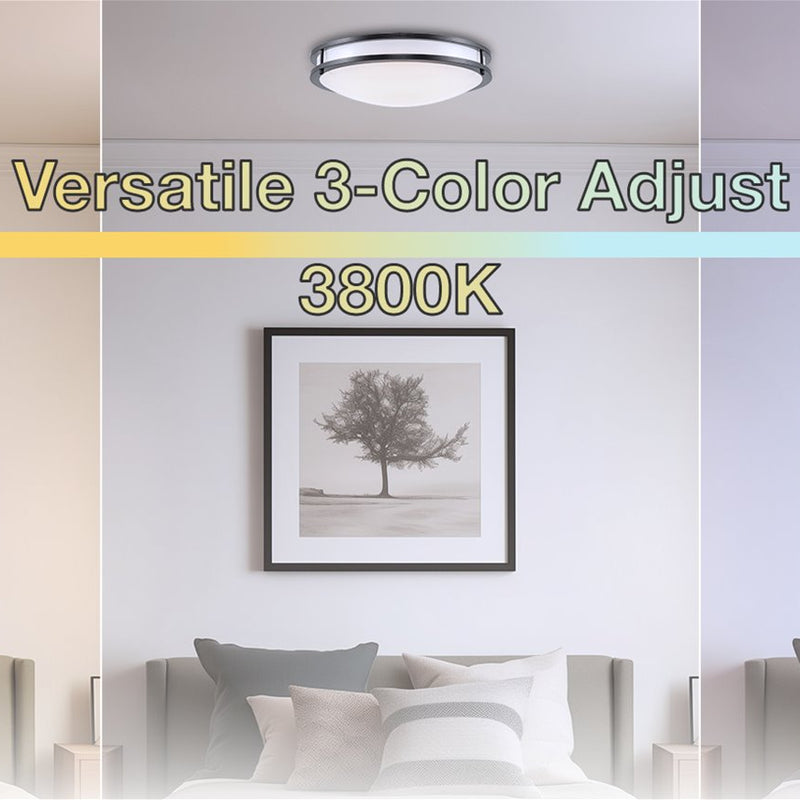 Brighton 16" Modern 2-Ring LED (24W) Flush Mount Ceiling Light