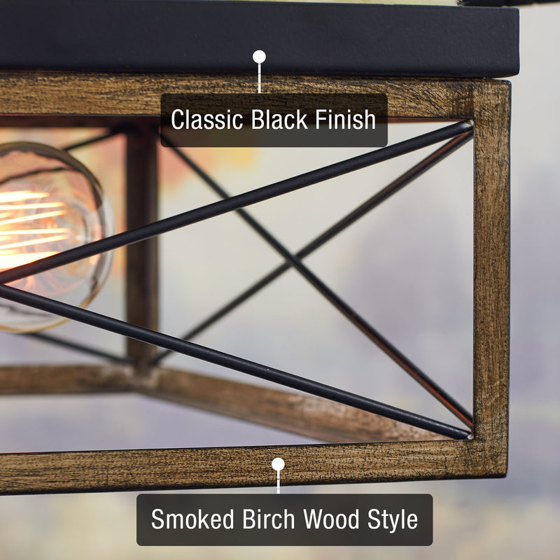 Colton 13" 2-Light Modern Farmhouse Flush Mount Ceiling Light