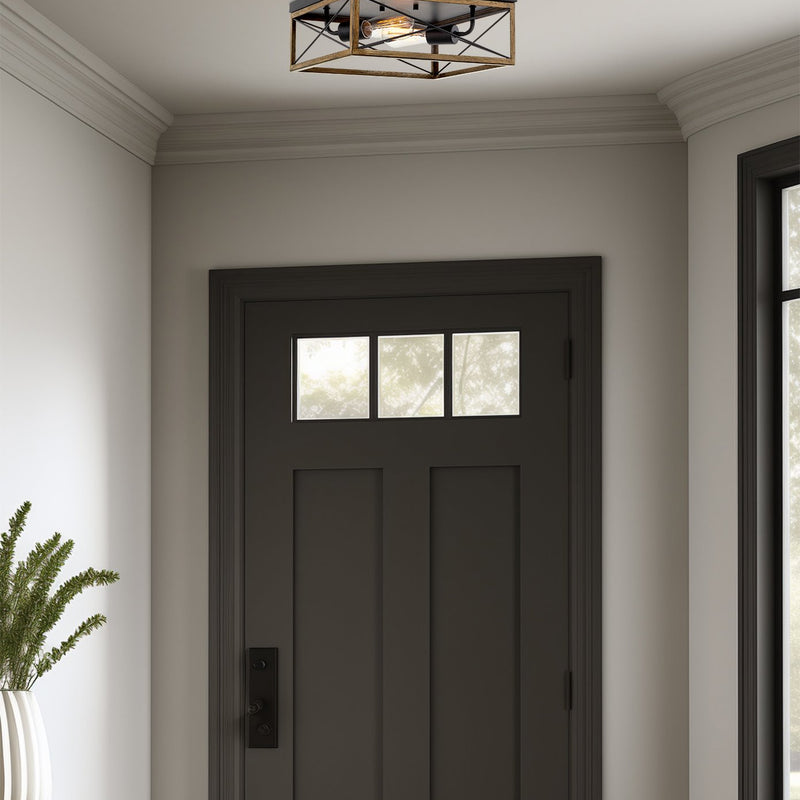 Colton 13" 2-Light Modern Farmhouse Flush Mount Ceiling Light