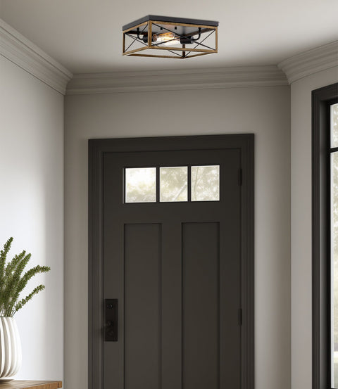 Colton 13" 2-Light Modern Farmhouse Flush Mount Ceiling Light