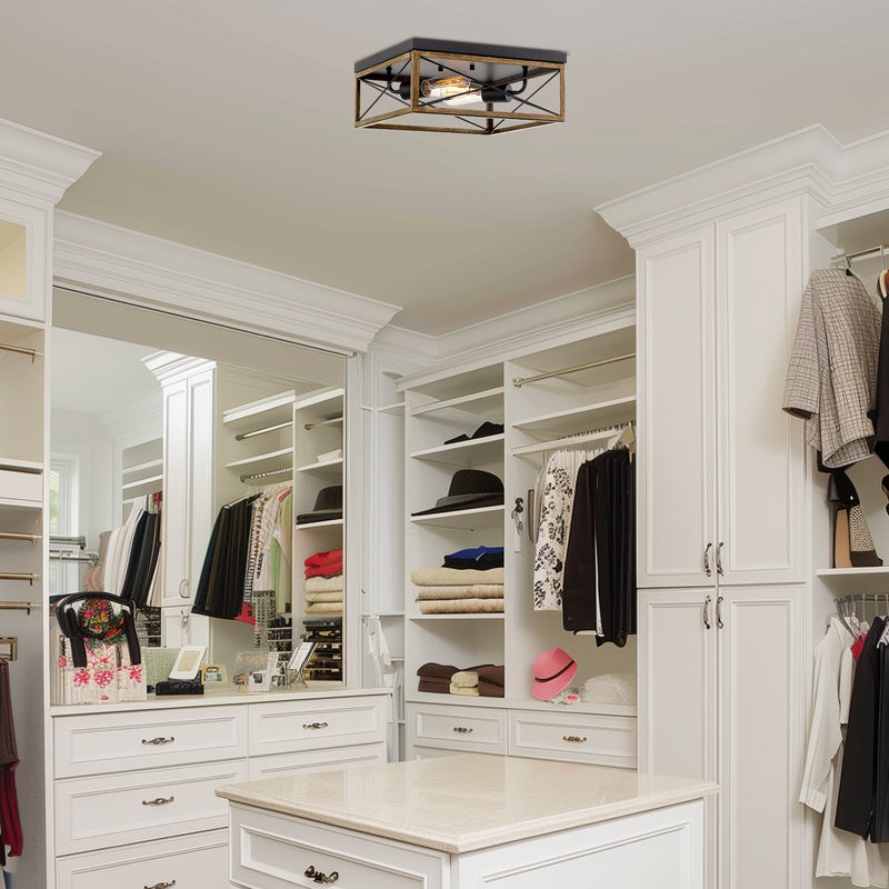 Colton 13" 2-Light Modern Farmhouse Flush Mount Ceiling Light