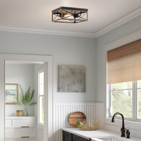 Colton 13" 2-Light Modern Farmhouse Flush Mount Ceiling Light