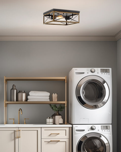 Colton 13" 2-Light Modern Farmhouse Flush Mount Ceiling Light