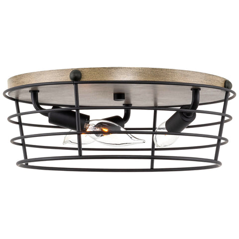 Presley 13" 3-Light Modern Farmhouse Flush Mount Ceiling Light