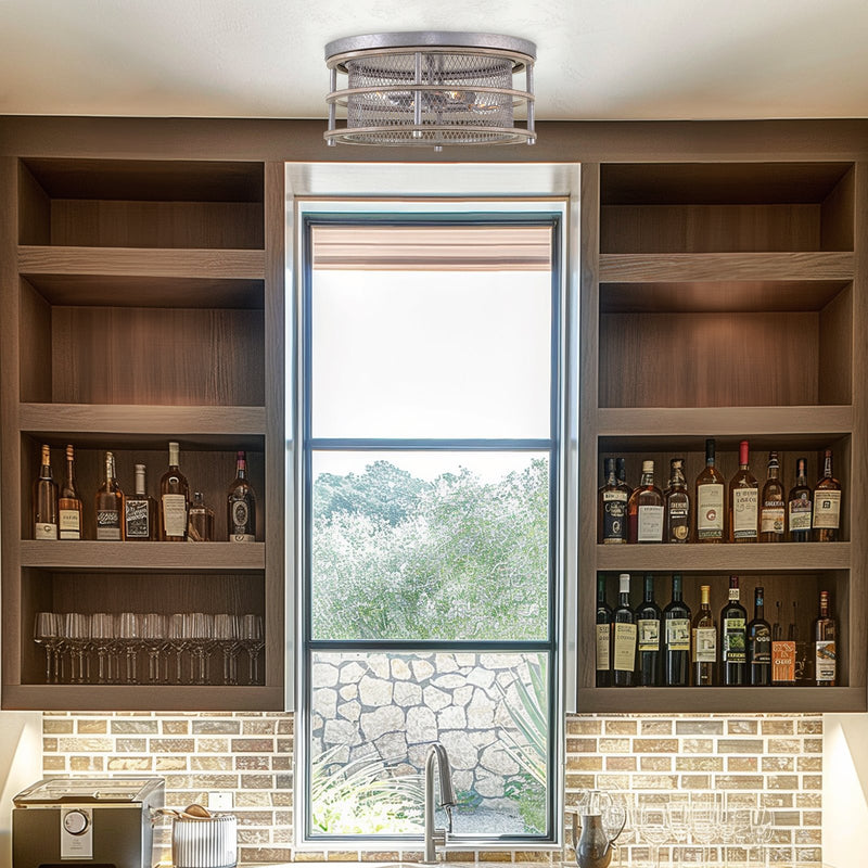 Limerick 17" 4-Light Modern Farmhouse Flush Mount Ceiling Light