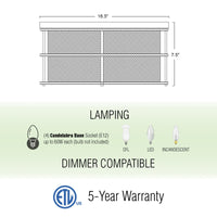 Limerick 17" 4-Light Modern Farmhouse Flush Mount Ceiling Light