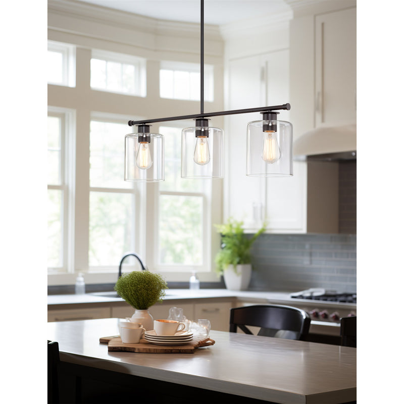 Sloane 31" 3-Light Modern Industrial Farmhouse Island Light