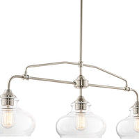 Harlow 38" Modern Industrial Farmhouse / Schoolhouse 3-Light Island Light