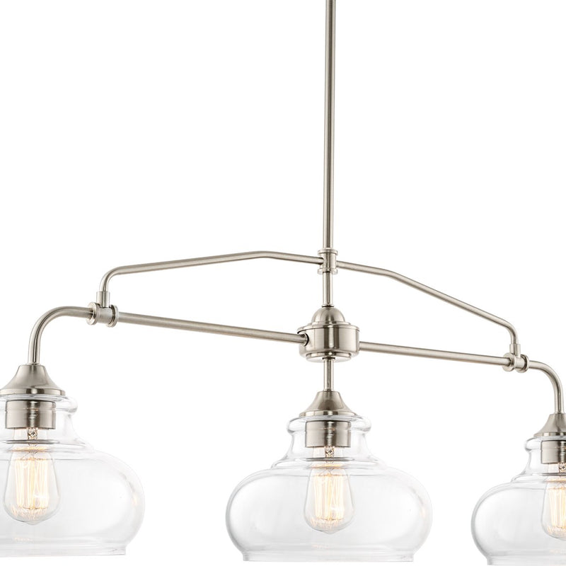 Harlow 38" Modern Industrial Farmhouse / Schoolhouse 3-Light Island Light